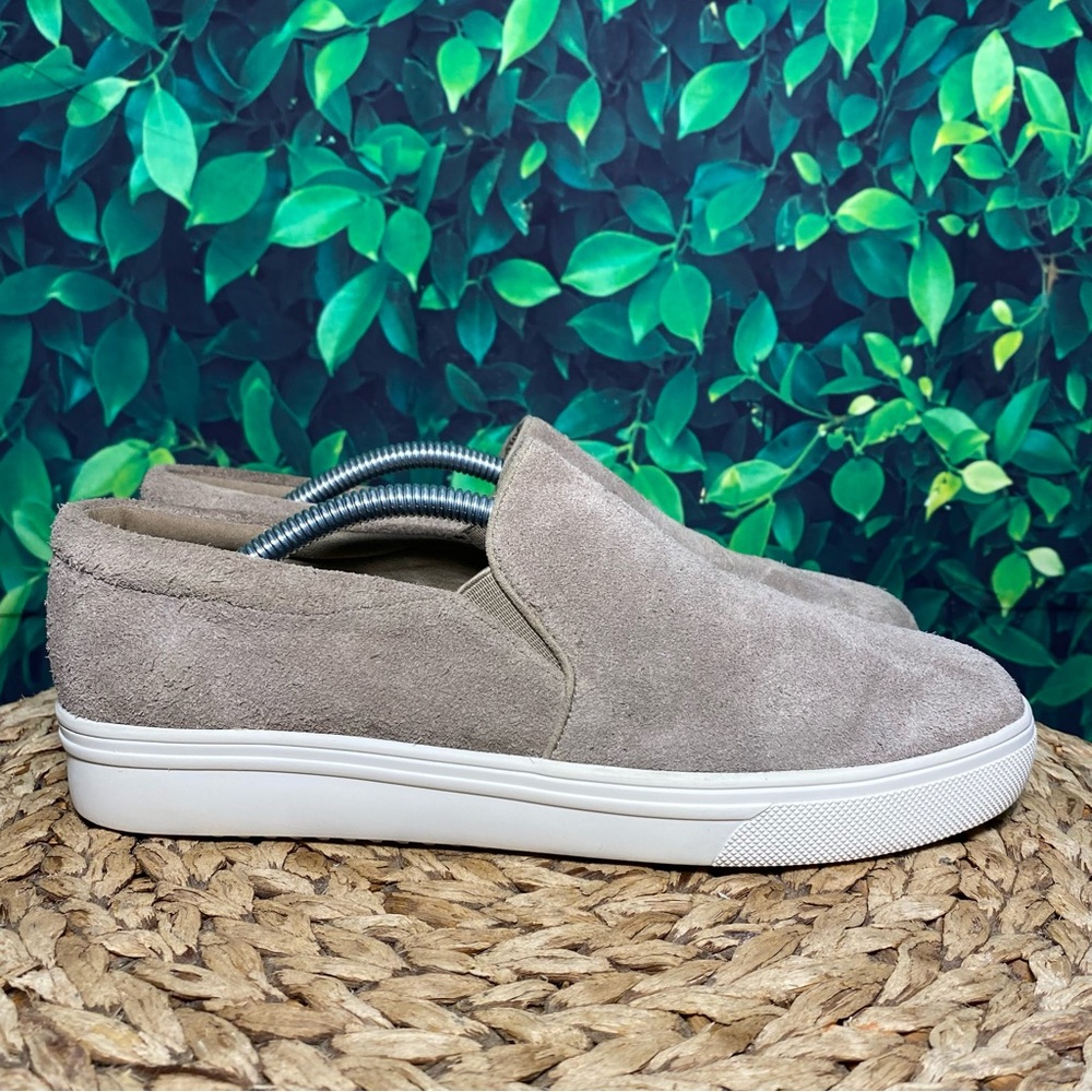 Blondo grey suede slip on sneakers